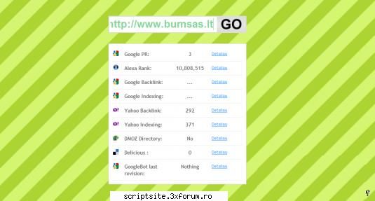 script-uri va verifica backlink site-ului, pr ... ei bine, cuv�ntul verifica seo pe google şi